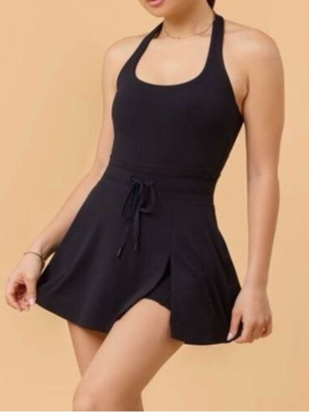 NWT M Blogilates Game Set Match Dress - Skort Built in Shorts - Athletic - Black